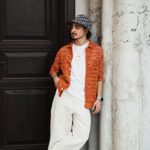 Cardigan Orange Oversize